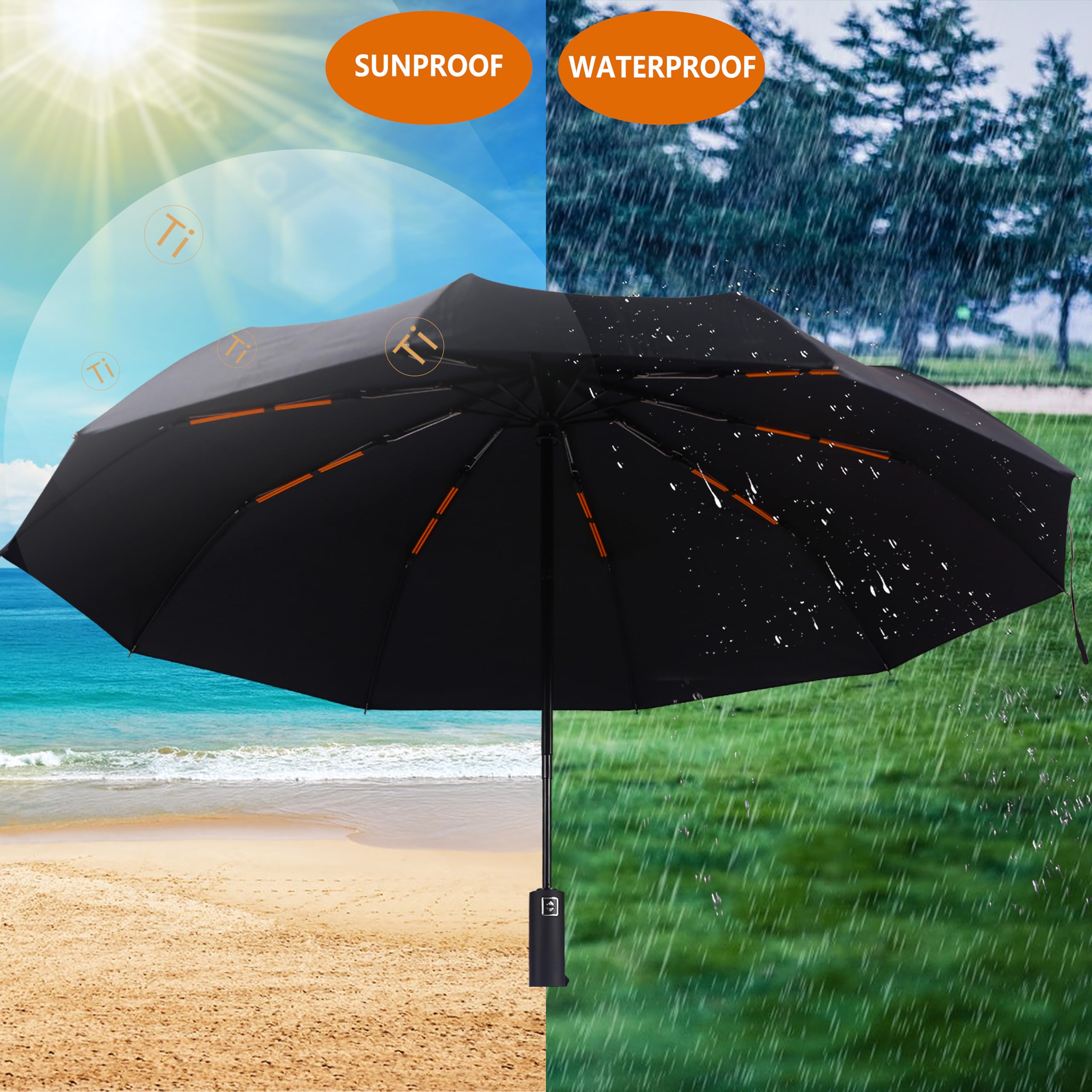 Compact Automatic Folding Umbrella - 46