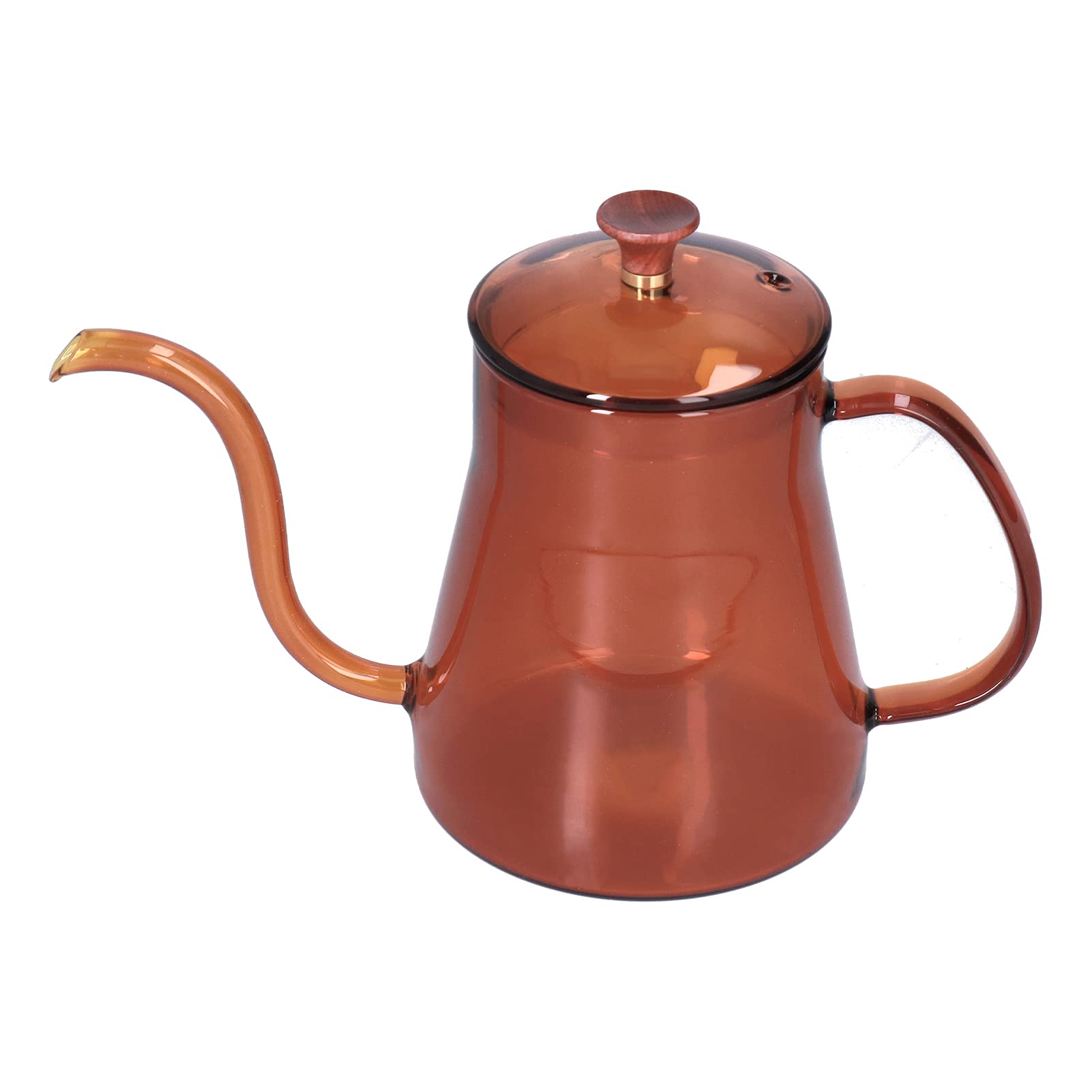 600ML Glass Coffee Kettle with Lid - Borosilicate Drip Pot for Home & Kitchen Brewing