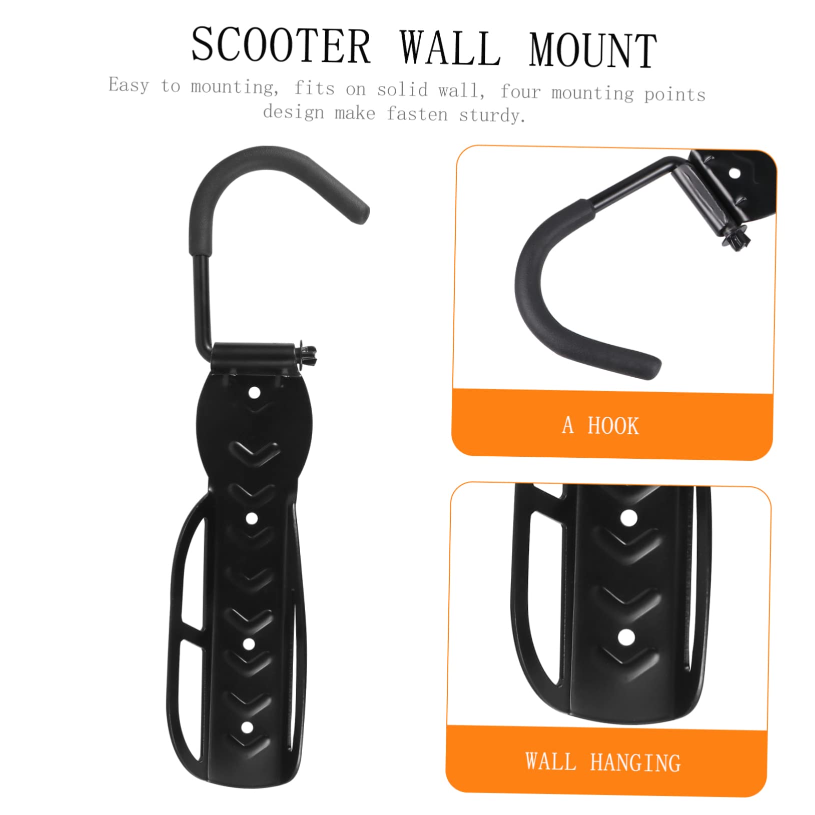 Heavy-Duty Scooter Wall Mount Hook - 50kg Load Capacity, Space-Saving Bike Rack for Easy Wall Installation | Perfect for Garage, Balcony & Indoor Storage of E-Scooters, Bicycles & Sports Equipment