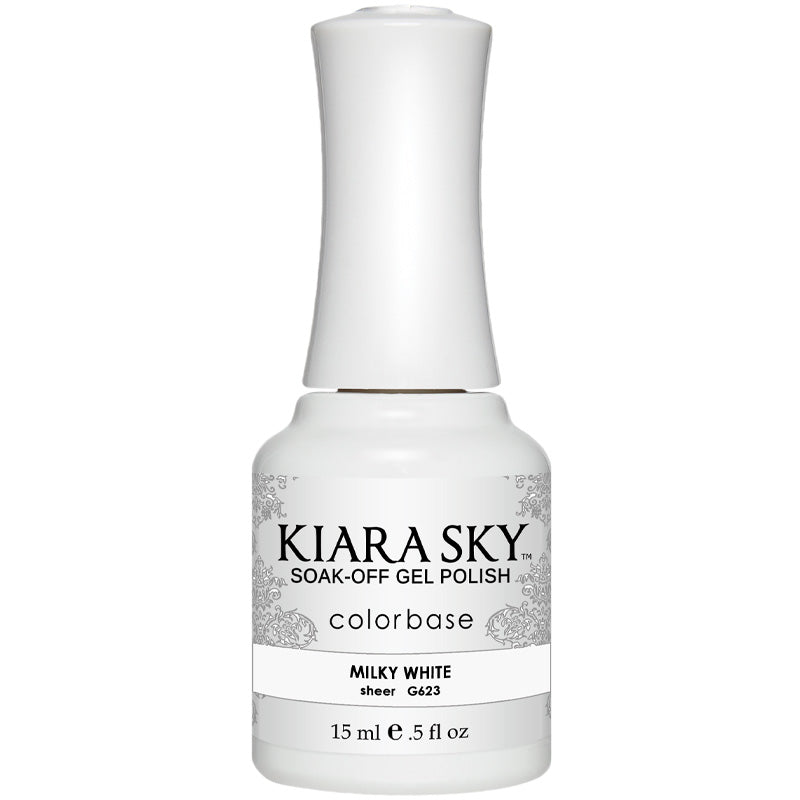 Gel Polish G623 Milky White - Long-Lasting Nail Polish for Salon-Quality Manicures at Home | Perfect for Weddings, Parties & Everyday Wear