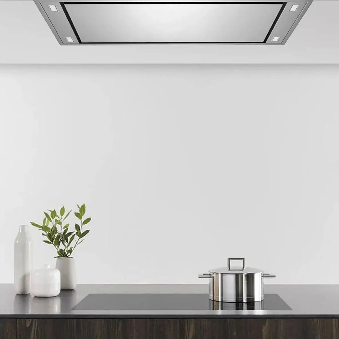 VICTORY Horizon 42 Inch 900 CFM Stainless Steel Flush Mount Ceiling Range Hood - Powerful Kitchen Ventilation for Modern Homes & Restaurants