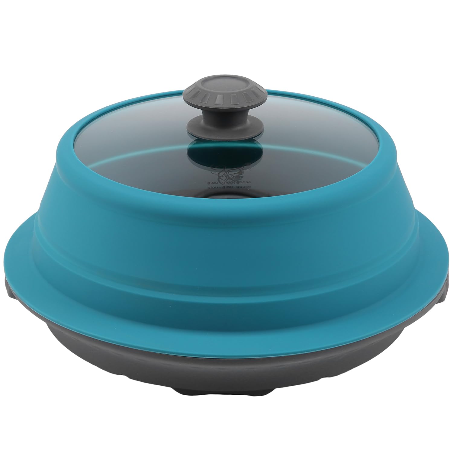 Collapsible Silicone Microwave Splatter Cover with Vented Lid & Glass Dish - 10.5 Inch BPA-Free Cookware Set for Cooking, Steaming & Bacon Making | Dishwasher Safe | Perfect for Meal Prep, Reheating & Microwave Cooking
