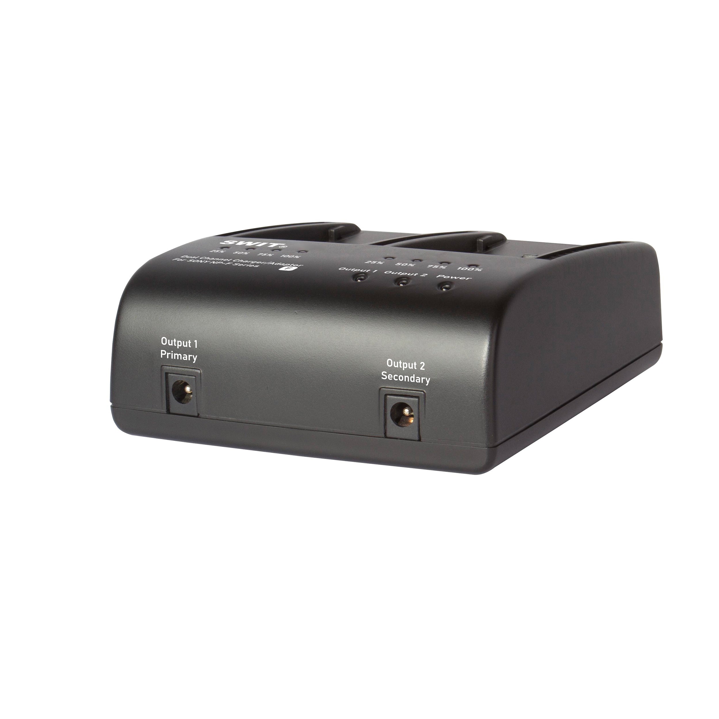 SWIT S 3602F 2x2A DV Charger for Sony NP-F Series Batteries - Compatible with NP-F970, NP-F960, NP-F750, NP-F550 - Fast Dual USB Charging for Cameras, Camcorders & Video Equipment - Perfect for Photography, Videography & Professional Film Production