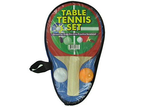 Bulk Table Tennis Set - Case of 18 Ping Pong Balls, Paddles & Net - Perfect for Home, Office & Outdoor Games
