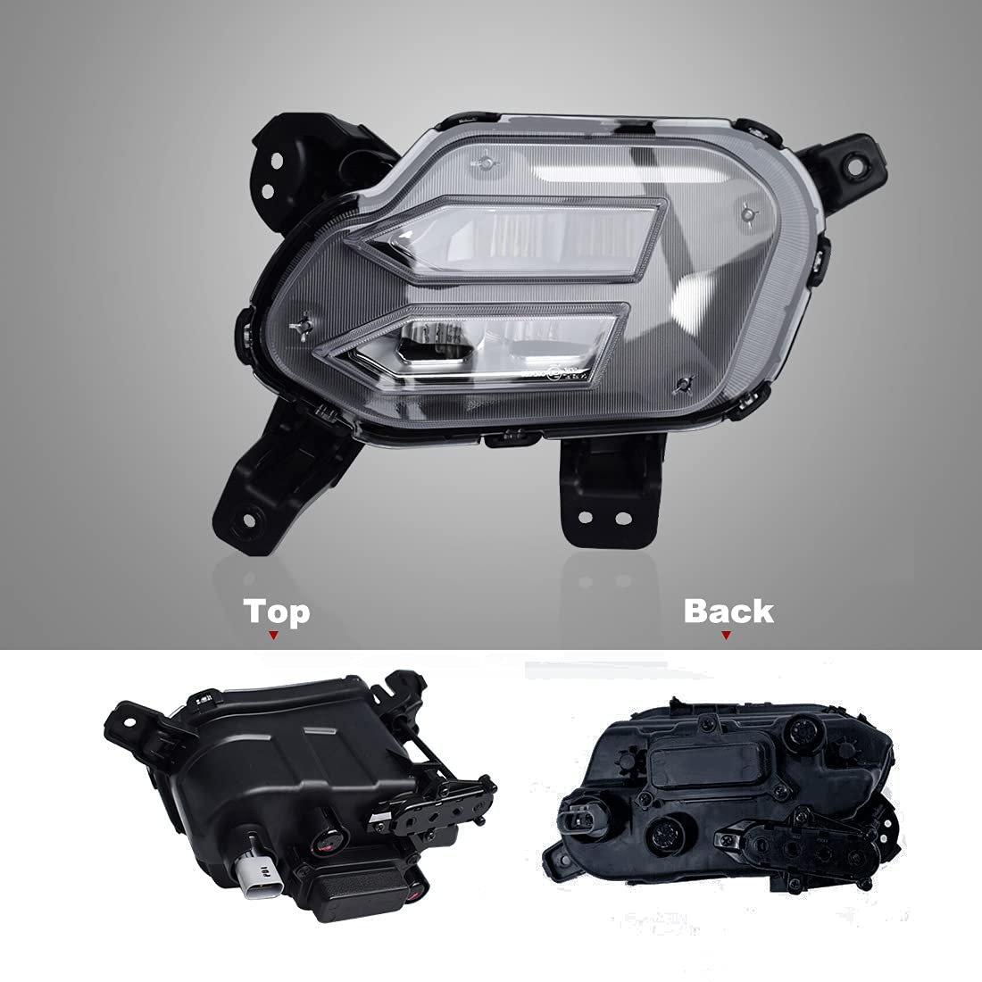 2021-2022 KIA Sorento EX/SX/Hybrid LED Daytime Running Lights & Fog Lights Kit - Bright White, Wiring Harness Included | Perfect for Night Driving & Enhanced Visibility