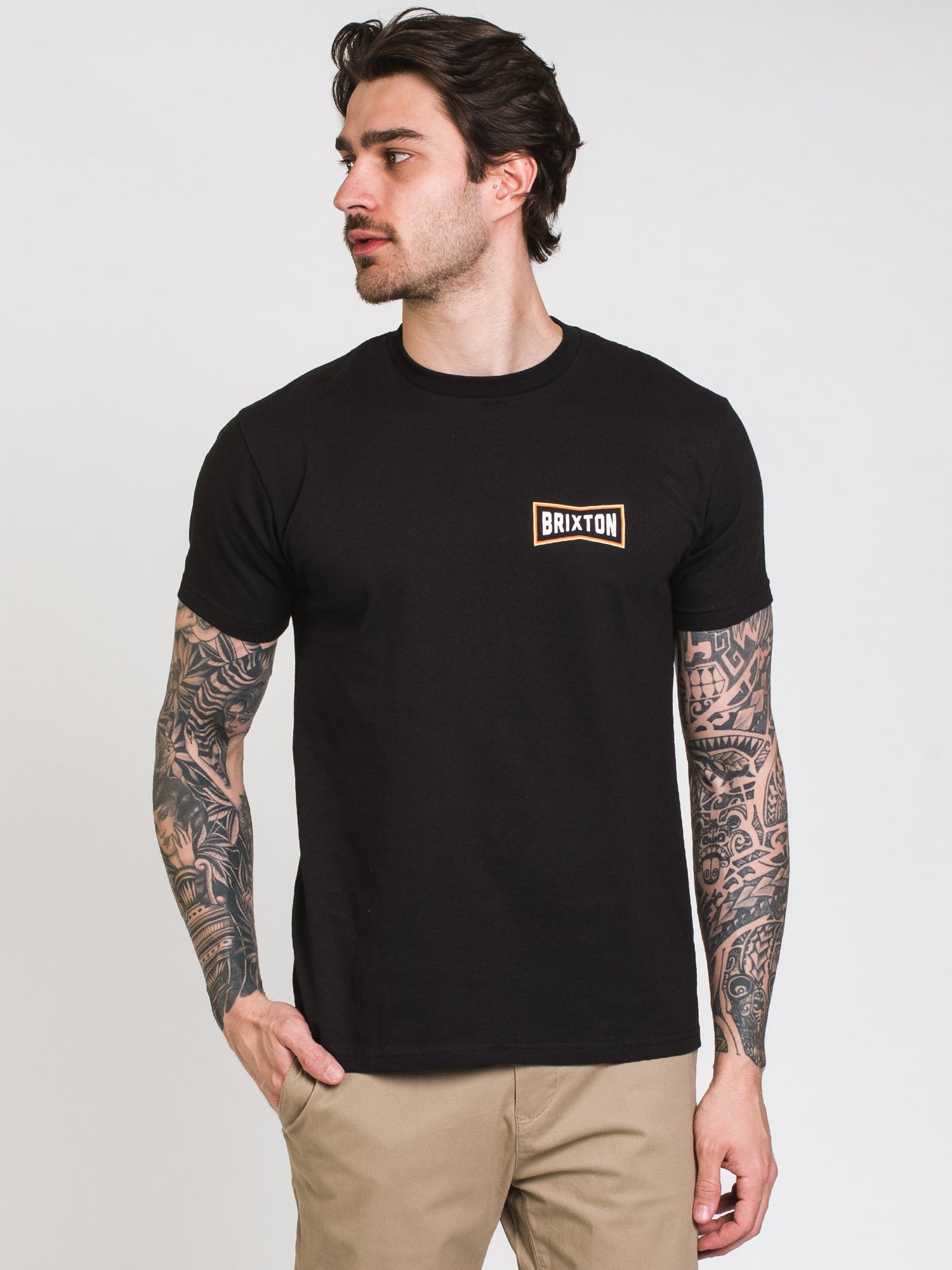 Brixton Truss Short Sleeve T-Shirt for Men - Casual Graphic Tee - Clearance Sale - Perfect for Streetwear & Everyday Wear
