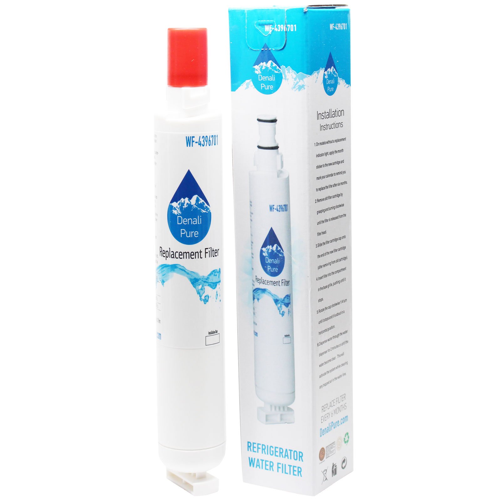 Whirlpool 4396706 Replacement Refrigerator Water Filter - Compatible with Whirlpool 4396706 Fridge Cartridge for Clean Drinking Water at Home