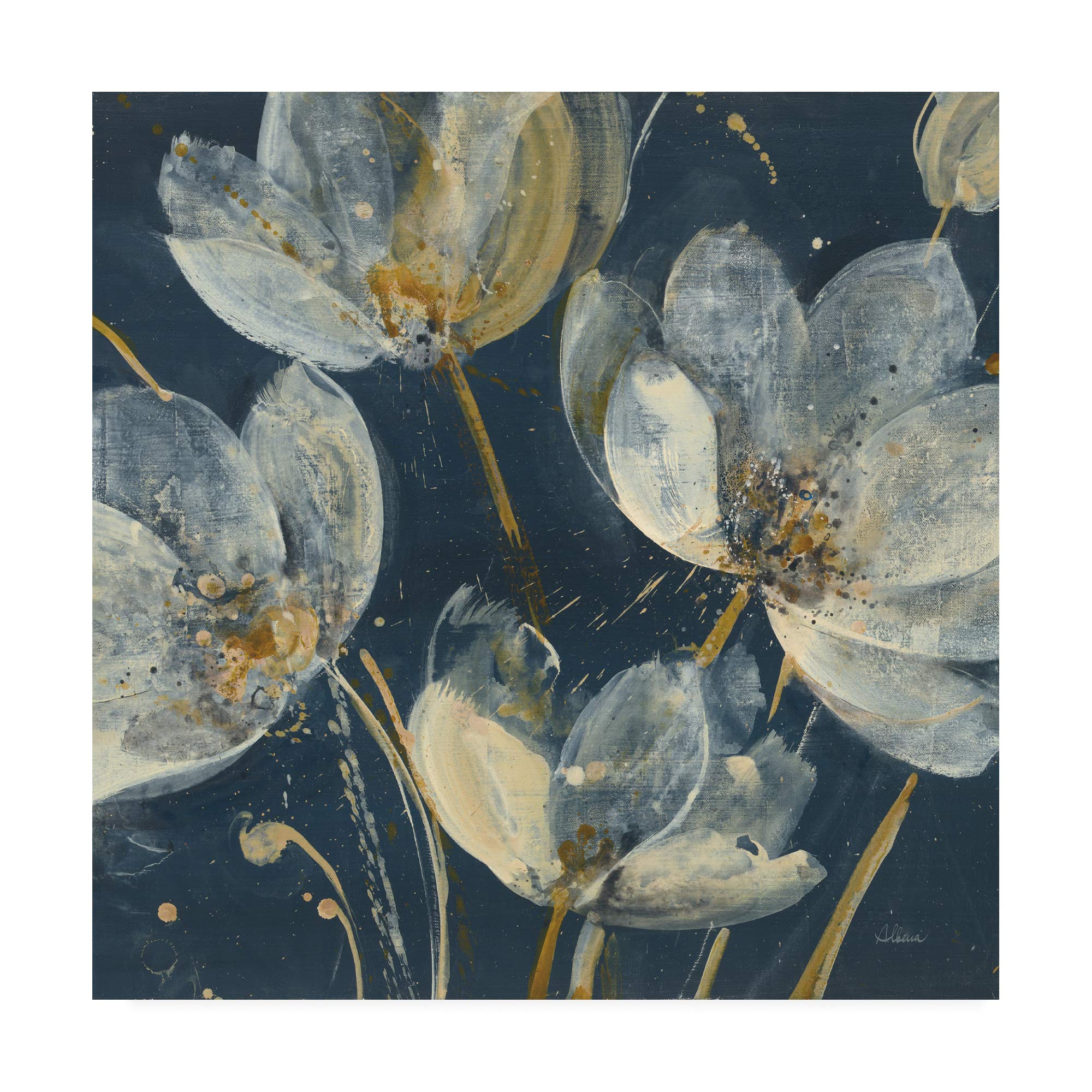 Albena Hristova Translucent Garden Floral Fine Art Print - 18x18 Inch Decorative Wall Art for Living Room, Bedroom & Office Decor