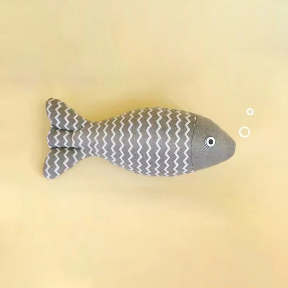 Interactive Fish-Shaped Cat Toy with Catnip - Fun Playtime for Indoor Cats, Encourages Exercise & Hunting Instincts - Perfect for Kittens & Adult Cats