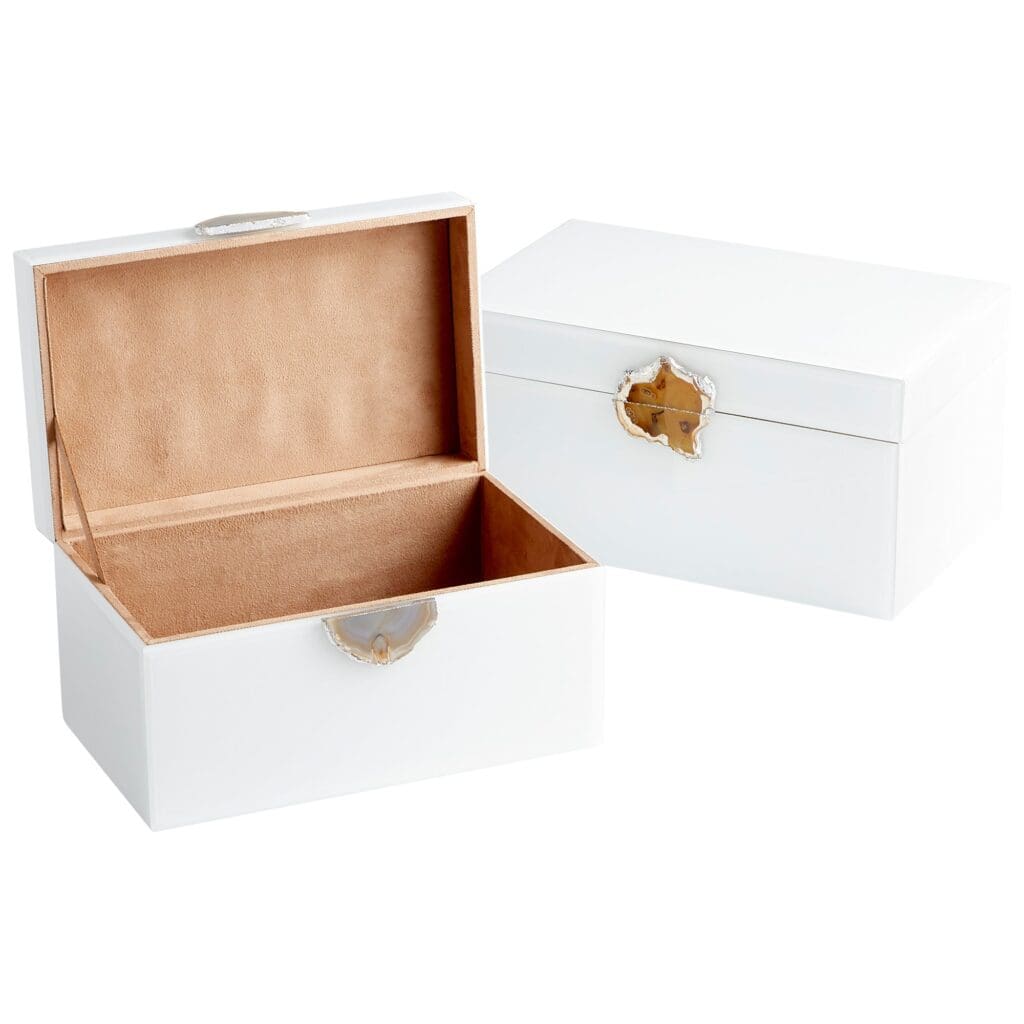 Cyan Design 10746 Bijou Container - Extra Large White Decorative Storage Box for Home Organization | Perfect for Living Room, Bedroom & Bathroom Storage