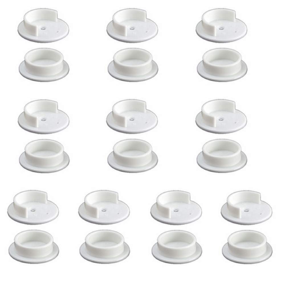 Closet Rod Holders #1324WH - 10 Sets with 2 Pins (5mm) - Heavy Duty Closet Organizer for Wardrobe, Closet, and Storage Shelving - Perfect for Home, Office, and Garage Organization