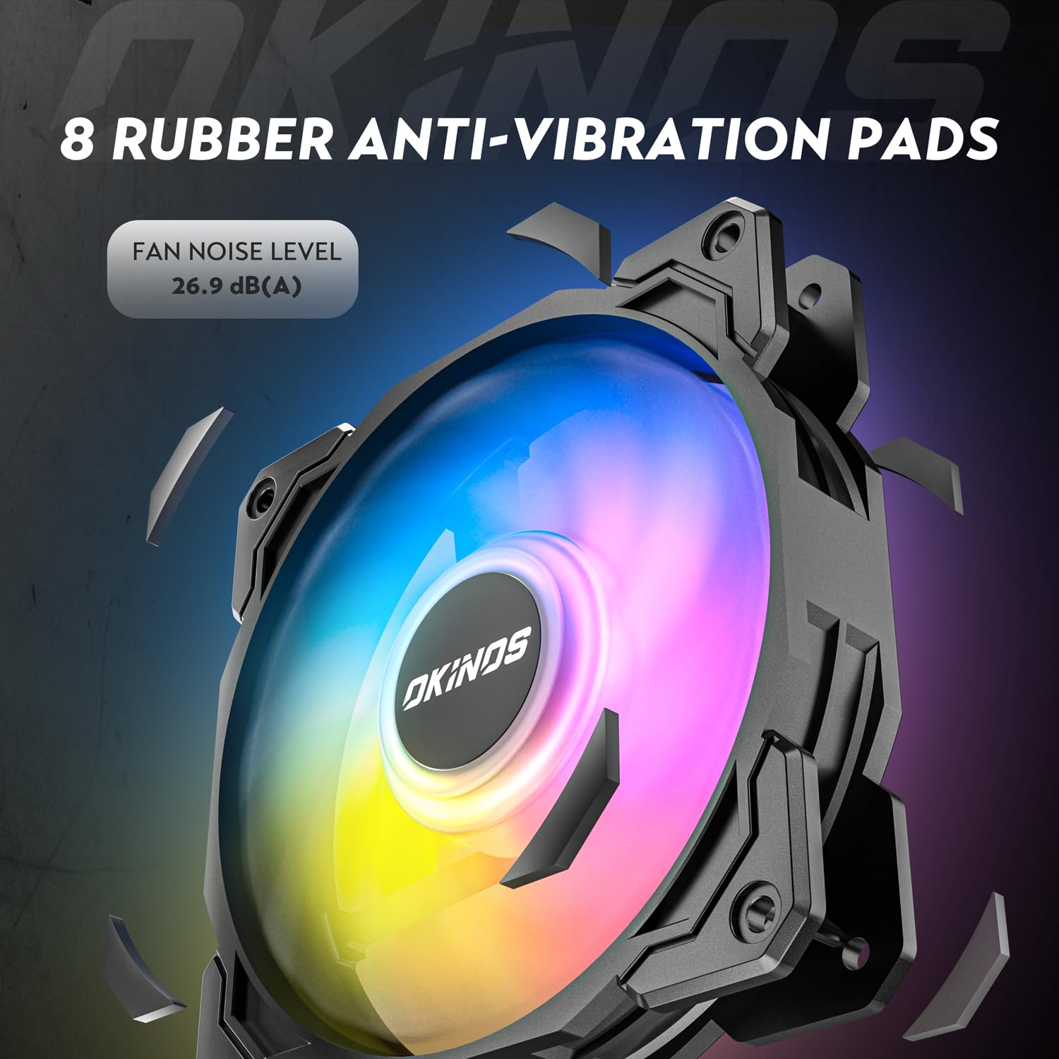 5 Pack RGB PC Fans with PWM & ARGB - 120mm Cooling Fans for Gaming PC, Case, CPU Cooler - Includes ARGB Controller Hub & Remote - Perfect for Custom PC Builds & RGB Lighting Setups
