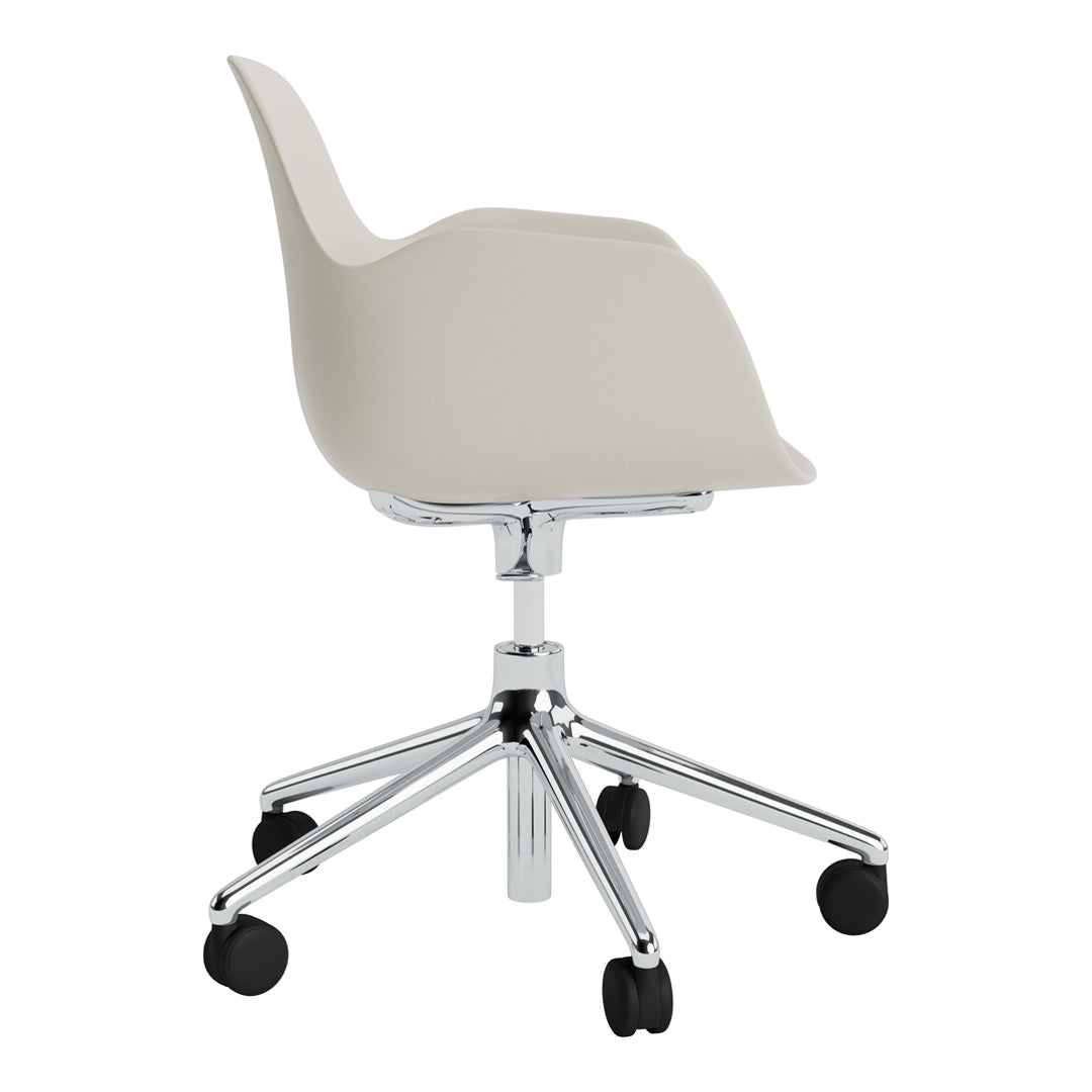Modern Form Armchair with 5W Swivel Base & Gas Lift Mechanism - Ergonomic Office Chair for Home & Workspace Comfort