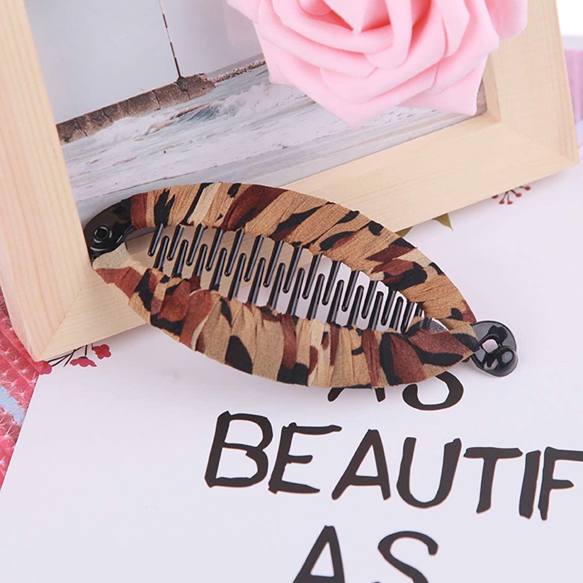 4 PCS Bohemian Style Fish-Shaped Hair Clips - Plastic Hair Grips with Wrapped Cloth for Women & Girls - Perfect for Beach, Parties, and Everyday Hair Styling