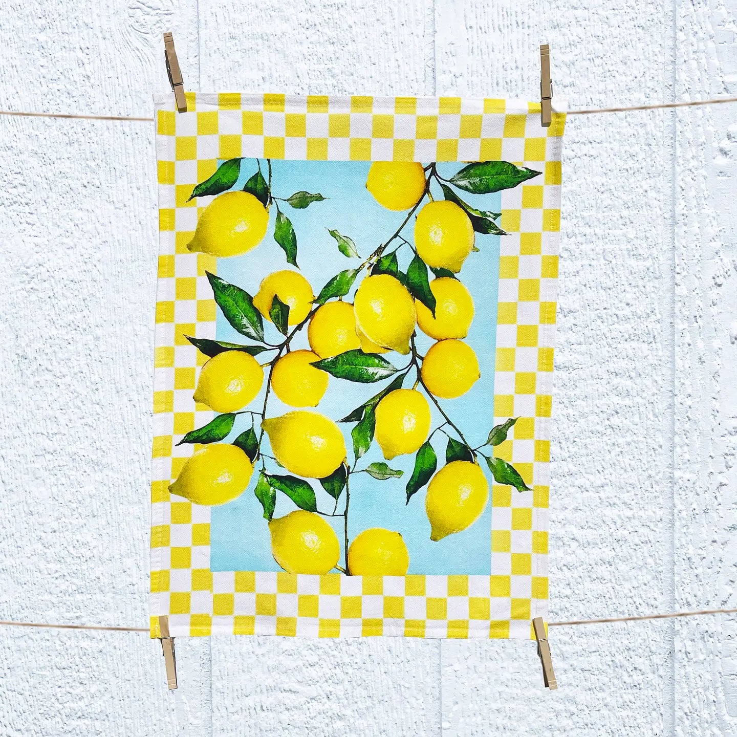 Organic Cotton Lemon Print Tea Towel - Absorbent & Quick-Drying Kitchen Towel for Dishes, Hands, and Countertops | Perfect for Baking, Cooking, and Kitchen Decor
