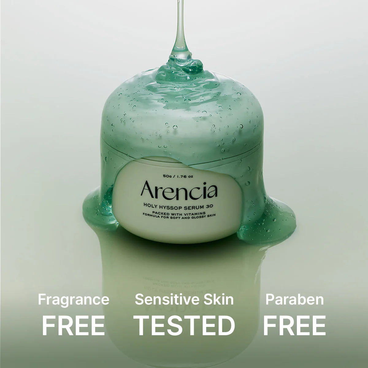Arencia Holy Hyssop Serum - 30ml / 50g - Organic Anti-Aging Face Serum with Hyaluronic Acid - Hydrating & Brightening Skincare for Women - Perfect for Night Routine & Dry Skin Care