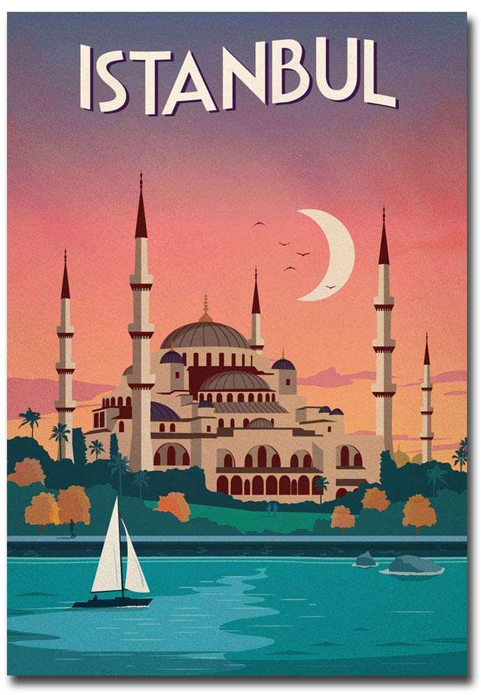Vintage Istanbul Travel Souvenir Fridge Magnet - 2.5