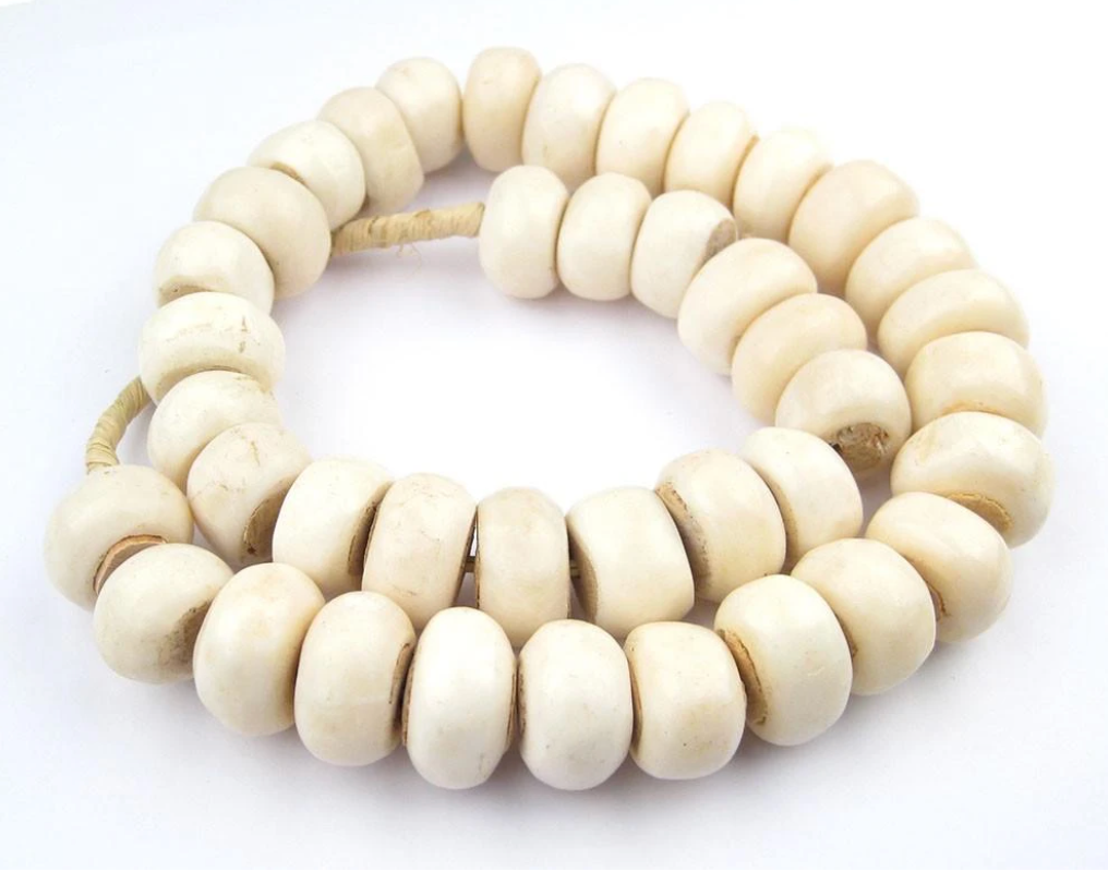 Natural White Bone Beads for Jewelry Making - DIY Necklace, Bracelet & Craft Supplies - Perfect for Boho, Tribal & Handmade Jewelry Designs