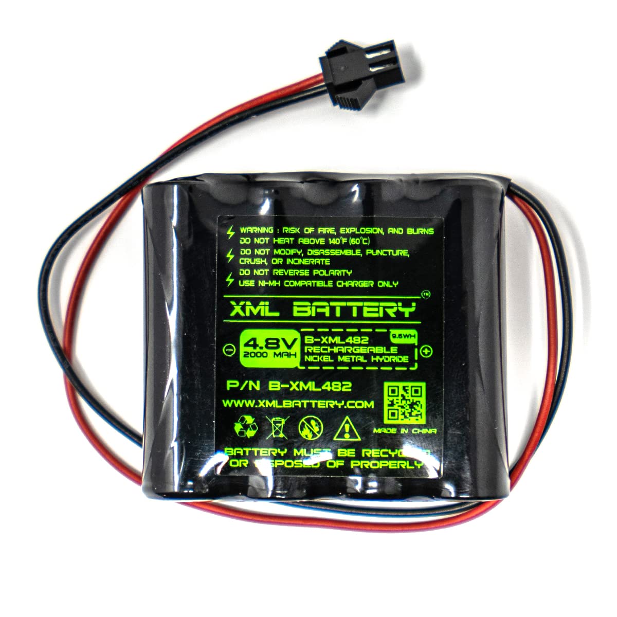 4.8V 2000mAh Ni-MH Rechargeable Battery Pack with USB Charger - Replacement for RC Cars, Drones, Toys - Long Lasting Power for Remote Control Vehicles & Hobby Gadgets