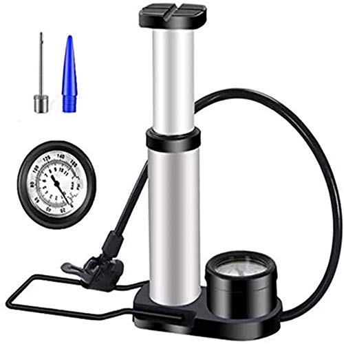 MACHSWON Mini Portable Air Pumper - 140psi Foot Activated Floor Pump with Gauge for Bicycles, Tires, Inflatables | High Pressure Equipment for Home, Garage & Outdoor Use