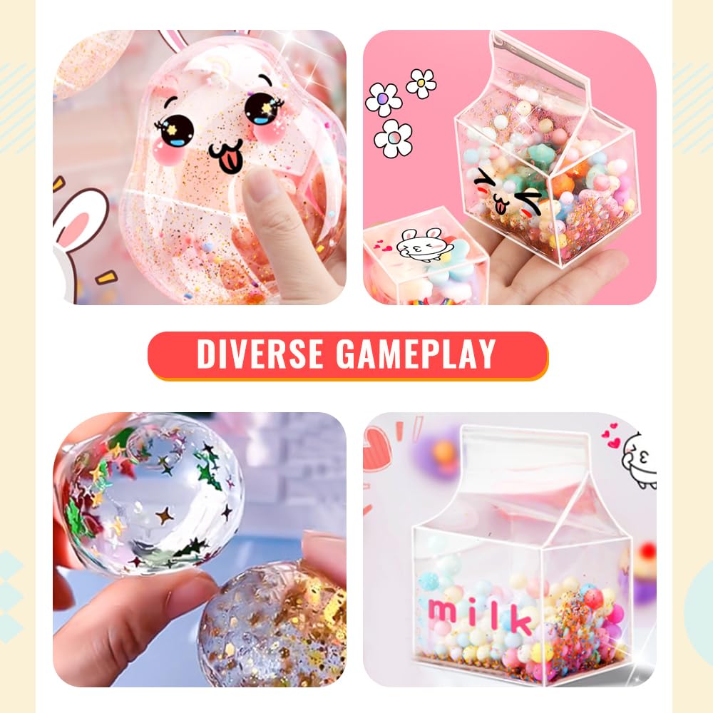 Nano Tape Bubble Kit - Magic Bubble Tape DIY Craft Set with Straws & Glitter for Kids | Make Handmade Balls, Party Favors & Sensory Play Activities