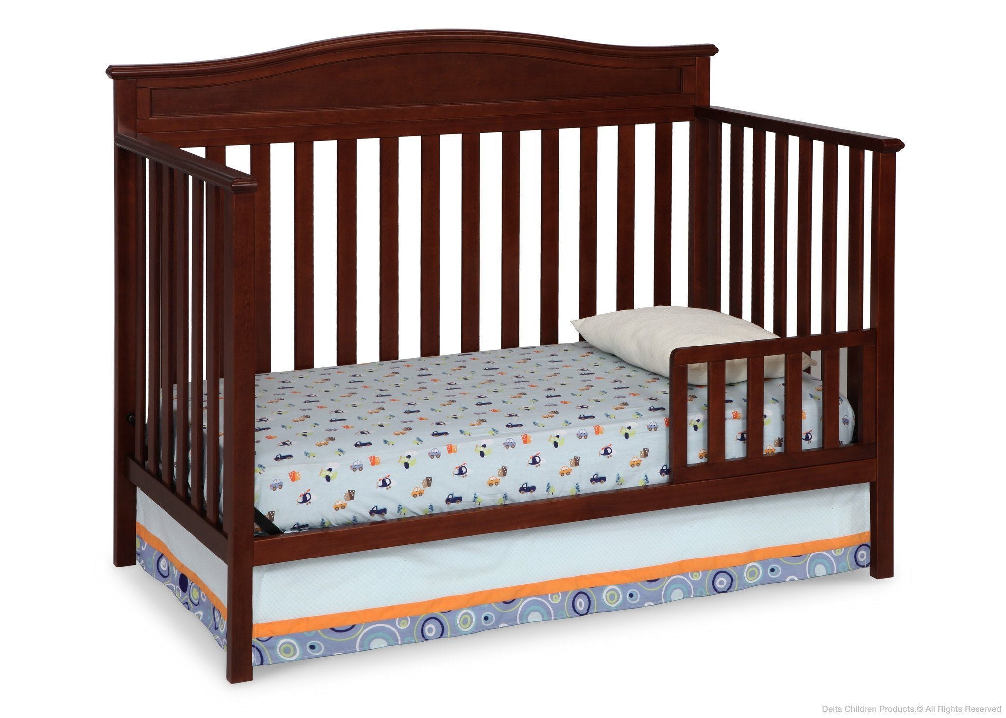 Larkin 4-in-1 Convertible Baby Crib - Toddler Bed, Daybed & Full-Size Bed - Safe & Stylish Nursery Furniture for Newborns to Teens - Perfect for Bedrooms, Daycare & Guest Rooms