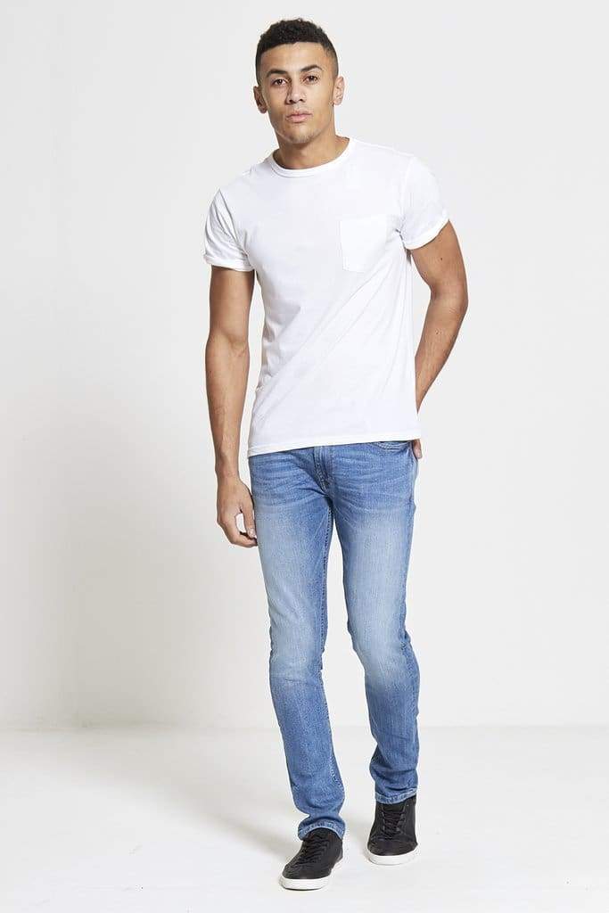 DML ACE Slim Stretch Jeans for Men - Light Wash Denim Pants | Comfortable & Stylish for Casual Wear, Office & Night Out