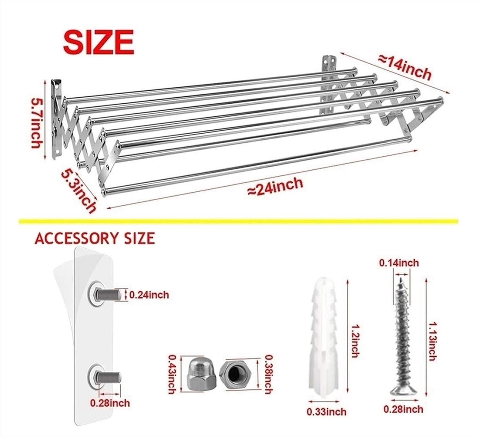Foldable Silver 70cm Laundry Drying Rack - Space Saving Clothes Airer, Towel Holder & Radiator Dryer for Small Apartments, Bathrooms & Balconies | Perfect for Drying Delicates, Baby Clothes & Hand Wash Items