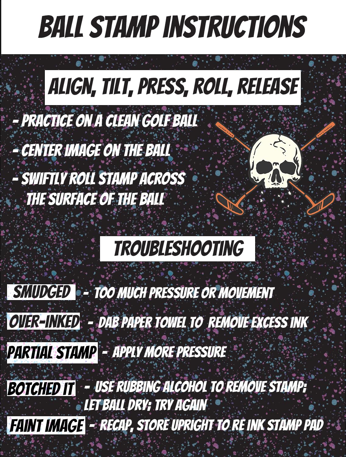SHANKITGOLF Golf Ball Stamp - Personalized Golf Ball Marker with Ink - Perfect for Customizing Golf Balls - Great for Golf Tournaments, Gifts & Practice Sessions