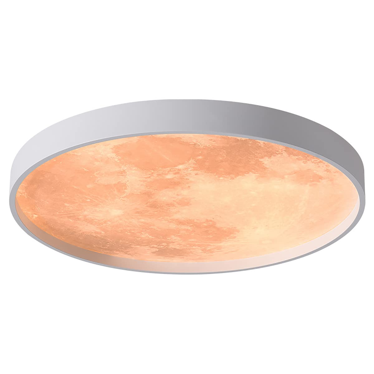 Dimmable LED Kids Ceiling Light - Creative Starry Sky Round Lamp for Children's Bedroom, Nursery, Playroom & Living Room | Energy Saving Night Light for Kids Room Decor & Relaxing Atmosphere (White)