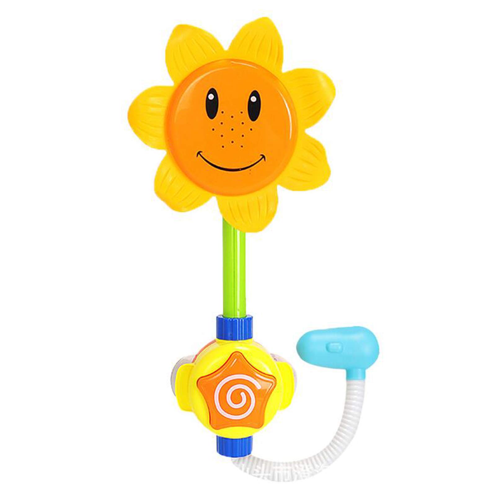 **GYAN Kids Bath Toys Set - Cute Yellow Duck, Waterwheel Elephant & Baby Faucet Spray Toy for Toddlers (Sunflower Electric) - Fun Water Play for Bathtime & Pool**