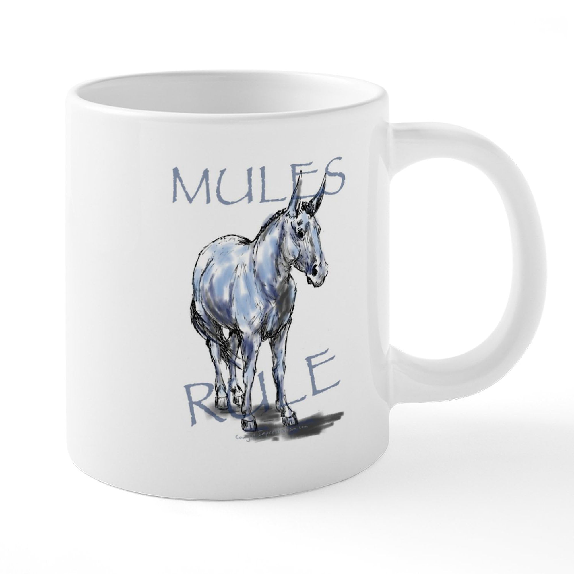 CafePress Mules Rule 20 oz Large Ceramic Coffee Mug - Perfect for Home, Office & Gifts | Insulated Hot & Cold Beverage Cup