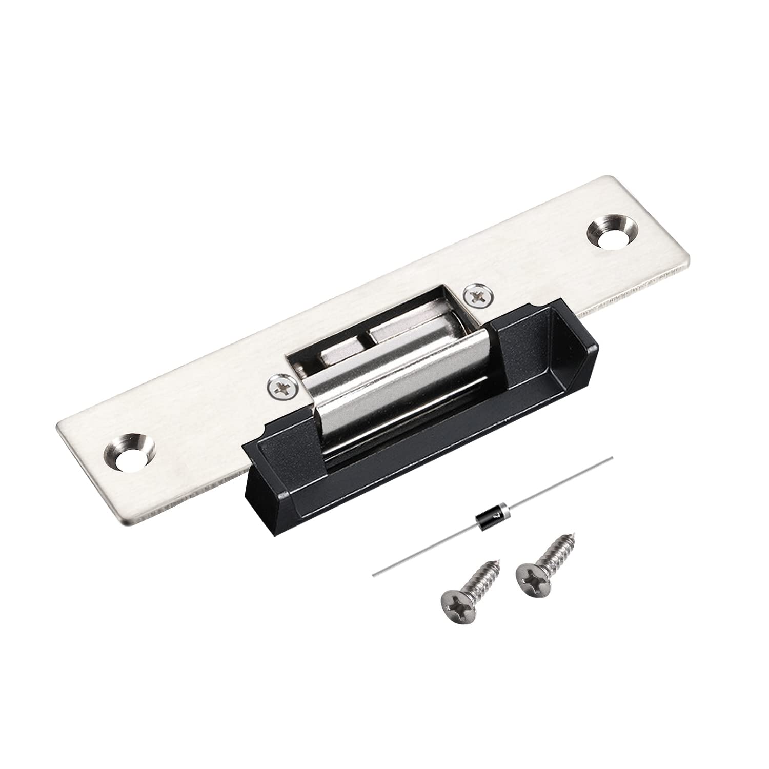 Electric Strike Lock - Wide Strike Opening, Fail Secure for Access Control & Video Doorbell Systems - Compatible with Cylindrical Locks on Wooden & Metal Doors - Ideal for Home Security, Office Buildings & Smart Entry Systems