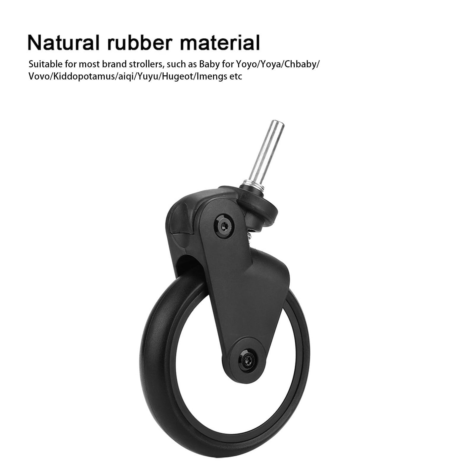 Stroller Replacement Wheels - Durable Rubber Wheels for Baby Strollers & Kids Carriages | Perfect for Smooth Rides on Pavement, Grass & Uneven Terrain