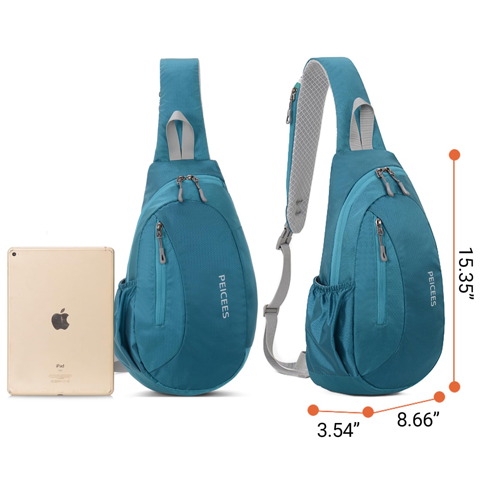 Stylish Unisex Sling Backpack for Men & Women - Compact Crossbody Chest Bag with Adjustable Strap (Orange) - Perfect for Travel, Gym, Hiking & Everyday Use