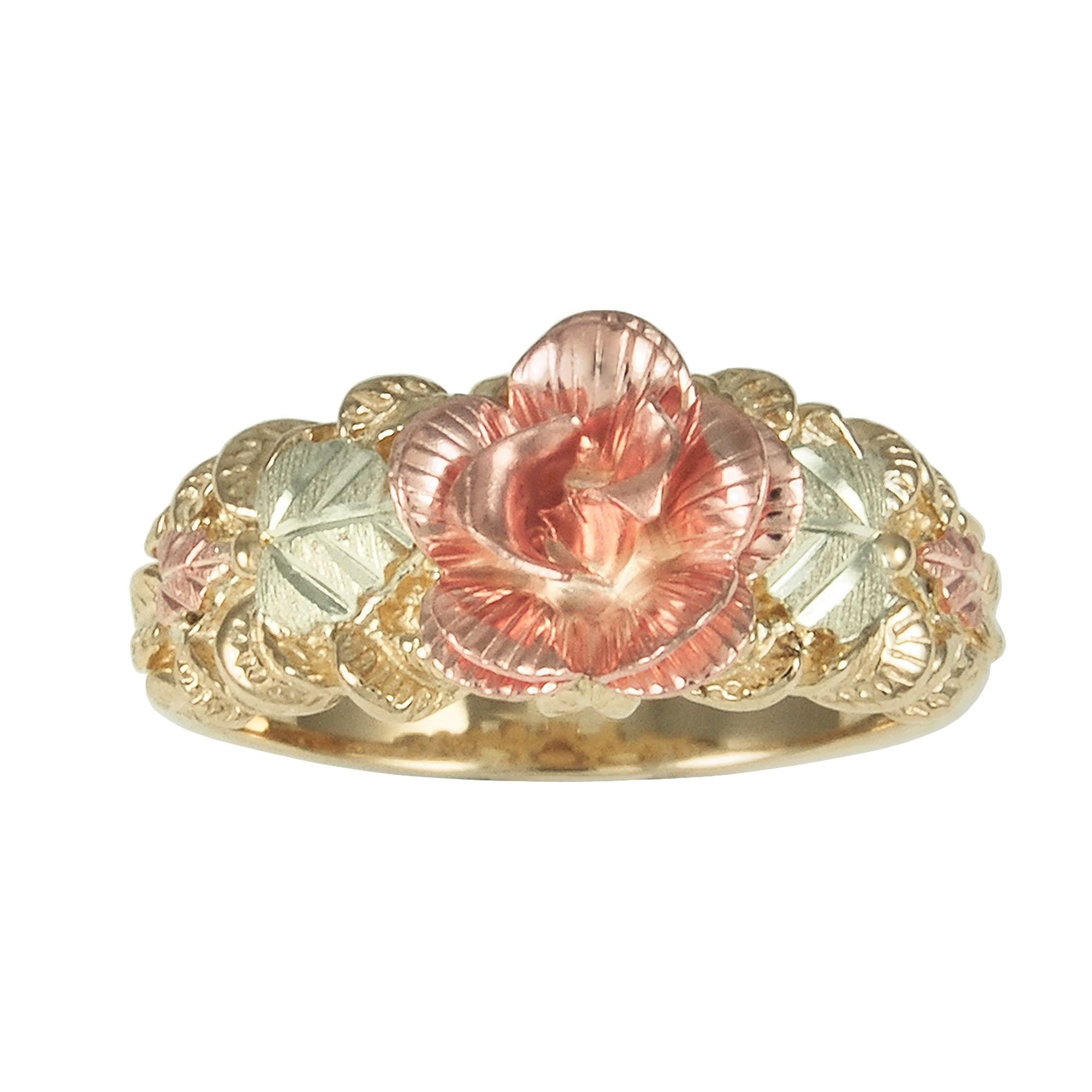 10K Black Hills Gold Rose Ring for Women - Elegant Floral Jewelry for Gifts, Anniversaries & Special Occasions