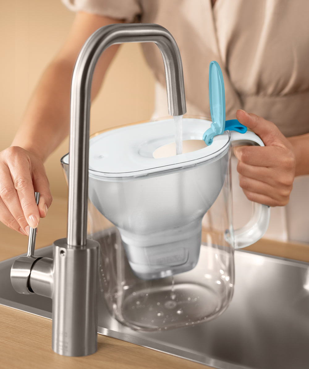 Style XL Blue 3.6L Water Filter Pitcher - BPA Free Large Capacity Jug for Home & Office | Purifies Tap Water for Drinking, Cooking & Refreshing Beverages