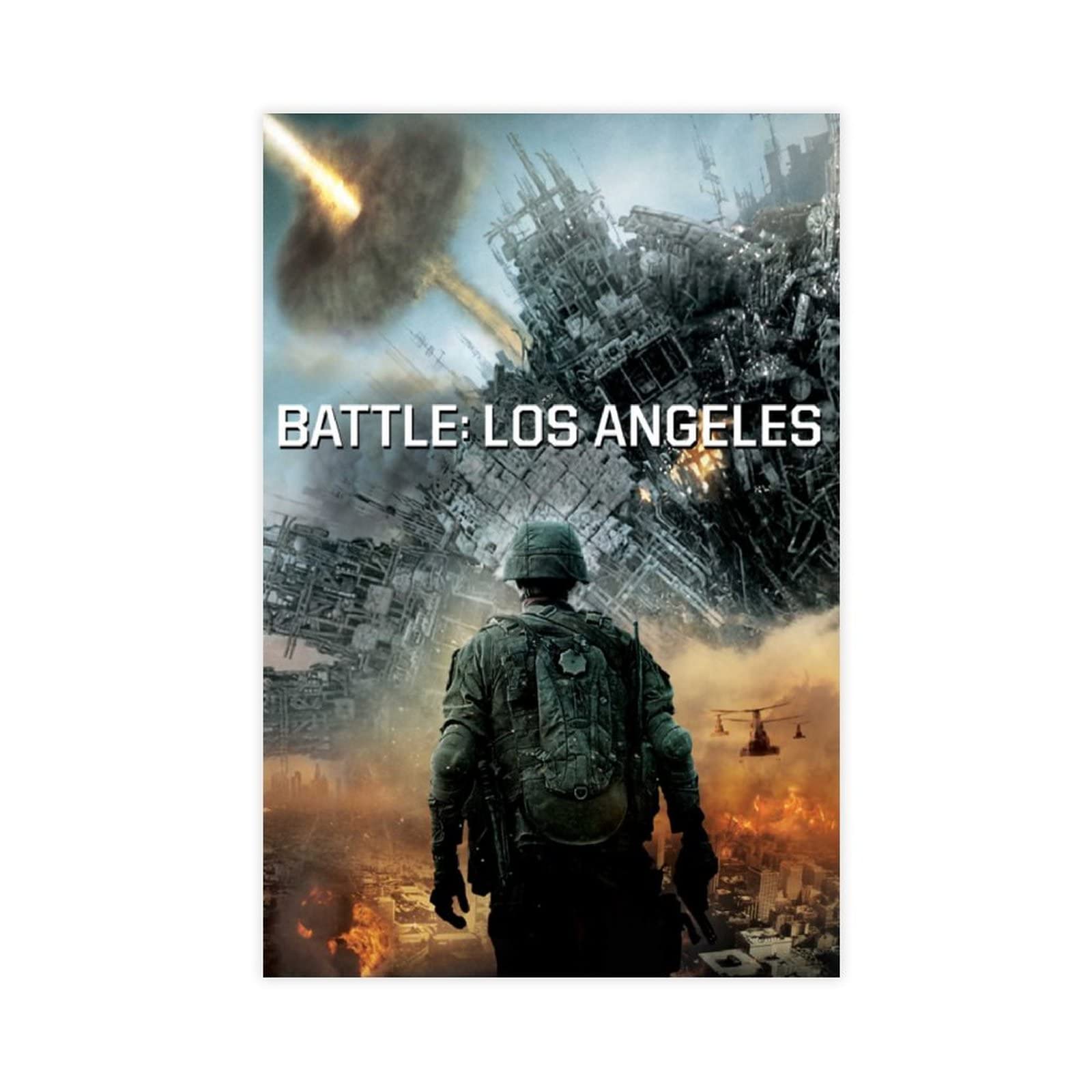 SHISHEN Battle Los Angeles Movie Poster - 24x36 Inch (60x90cm) Canvas Wall Art Print for Home Decor, Bedroom, Dorm, Living Room | Unframed Vintage Film Poster | Perfect for Movie Themed Rooms, Man Caves & Gift Ideas