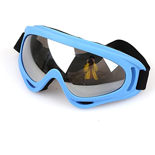 Anti-Fog Snowboard Goggles - X400 UV Protection, Windproof Ski Glasses for Men & Women - Light Blue Silver - Perfect for Snowboarding, Skiing & Winter Sports