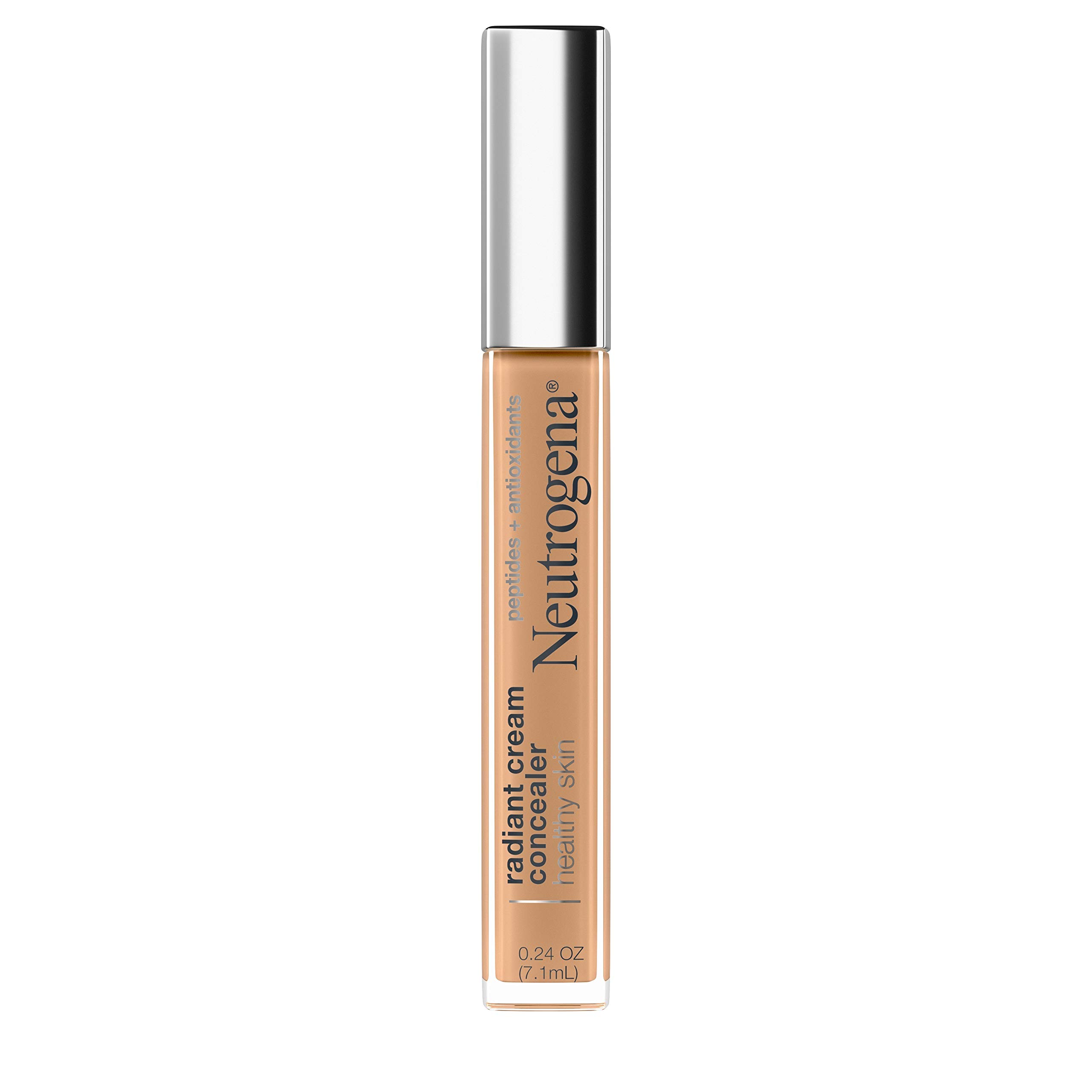 Neutrogena Healthy Skin Radiant Brightening Cream Concealer with Peptides & Vitamin E - Lightweight, Non-Comedogenic, Perfecting Concealer - Toffee Medium 03 (Warm Undertones) - 0.24 oz - Ideal for Daily Makeup & Dark Circle Coverage