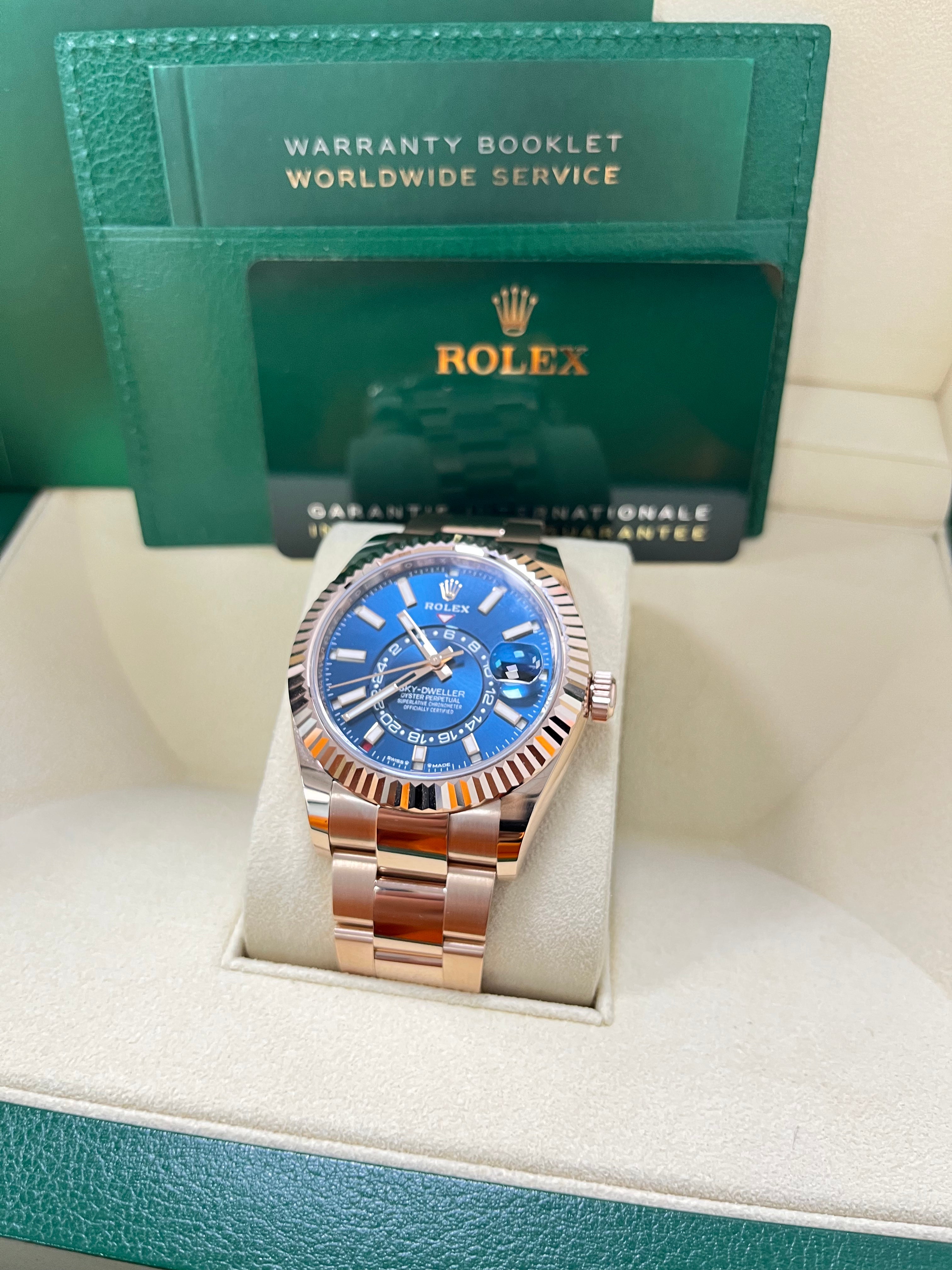 Rolex Sky-Dweller Men's Watch with Blue Dial & Oyster Bracelet - Ref. 336935 | Luxury Automatic Watch for Business, Travel & Special Occasions