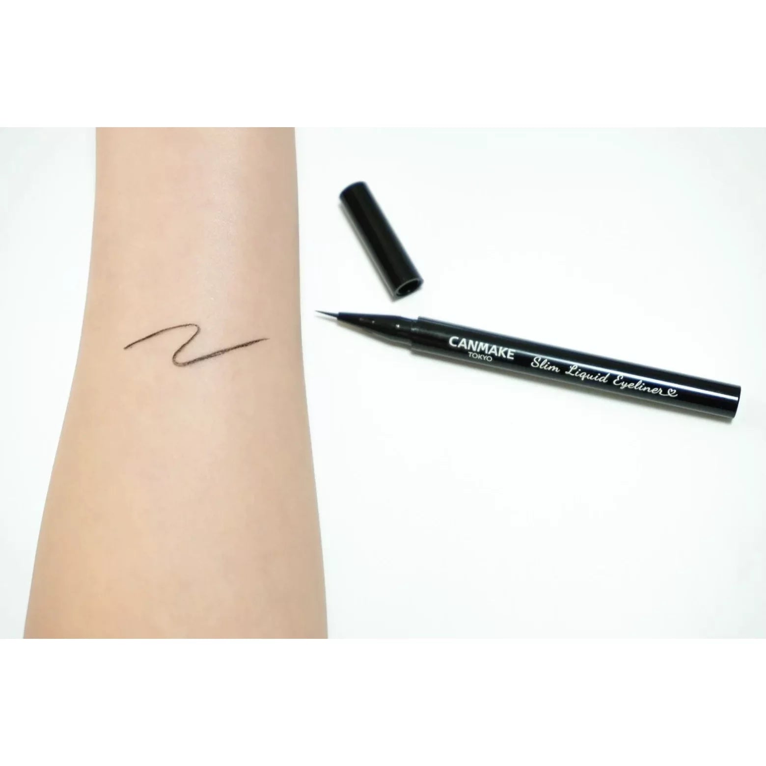 Canmake Waterproof Slim Liquid Eyeliner - Long Lasting Black Eyeliner for Precise Lines & Smudge-Proof Makeup | Perfect for Daily Use, Parties & Special Occasions