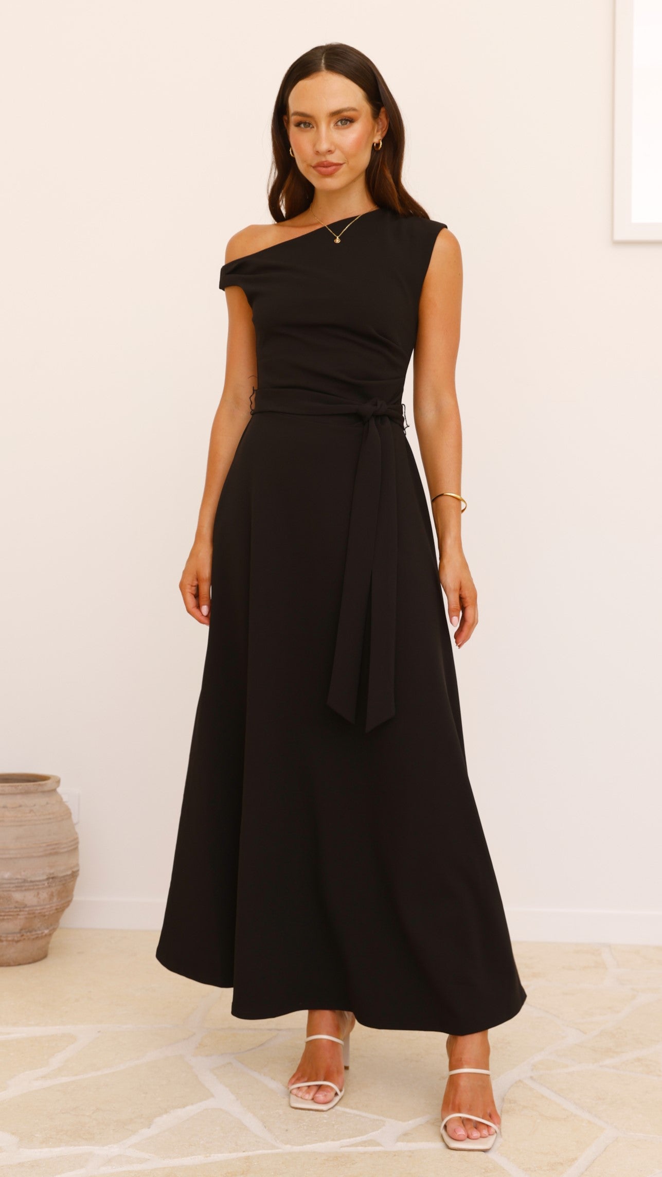 Gemma Maxi Dress for Women - Elegant Black Long Flowy Dress for Summer, Beach, Party & Evening Wear