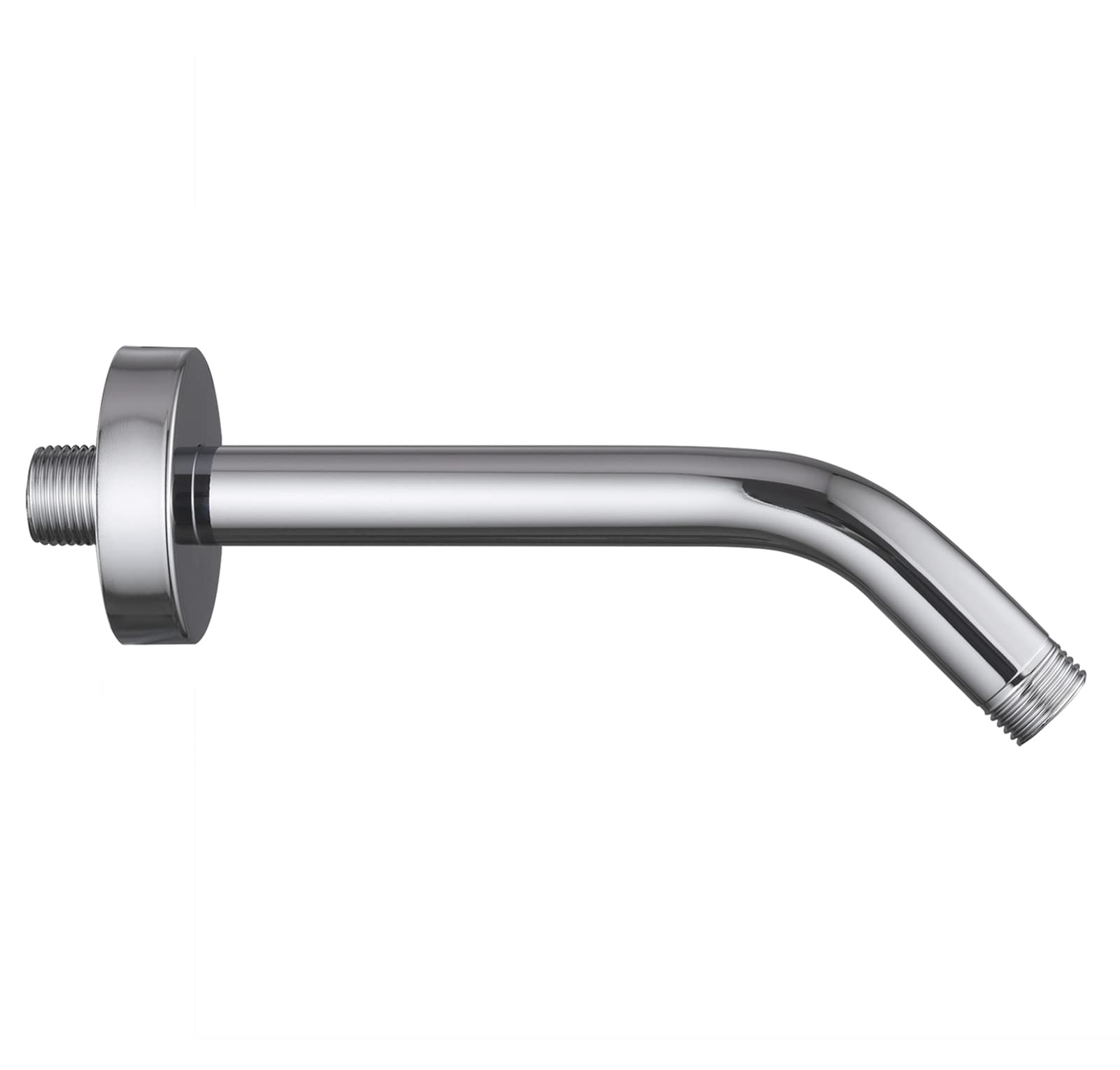 Stainless Steel Shower Arm with Flange & Tape - 8 Inch Chrome Shower Head Extension Arm for Wall-Mounted Fixed Shower Heads | Perfect for Bathroom Renovation & Space-Saving Shower Solutions
