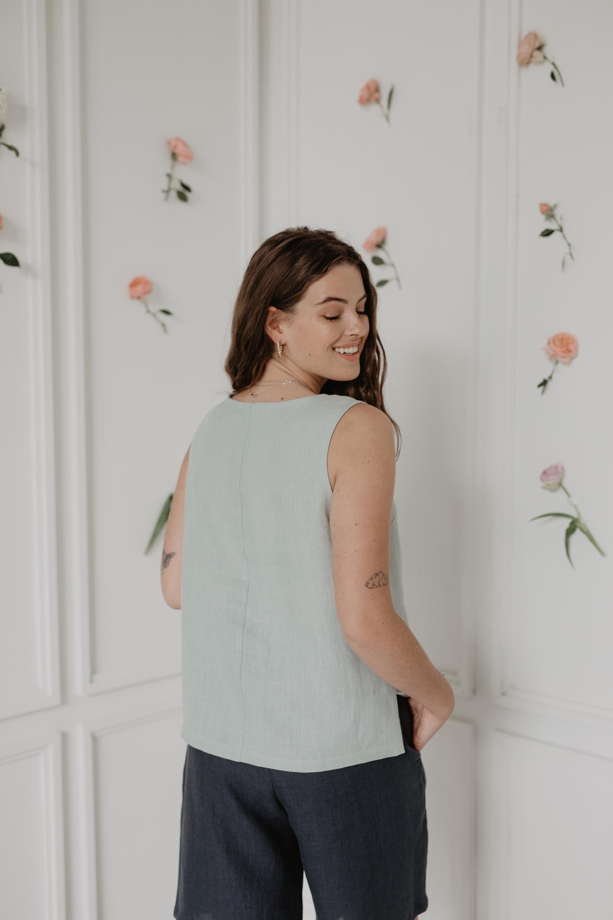 Colette Women's Classic Linen Blouse - Breathable Summer Tops in Multiple Colors | Casual Wear, Office Outfits & Vacation Essentials
