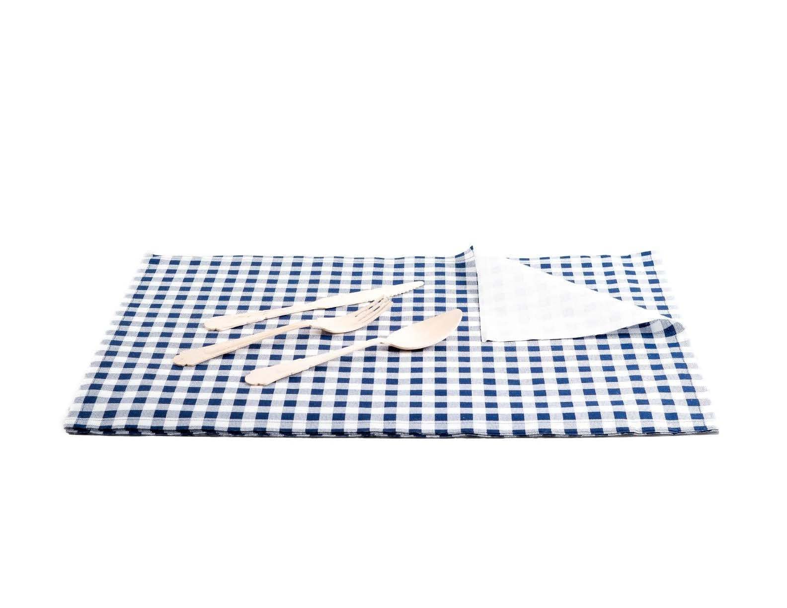 Premium 100% Cotton Placemats Set of 12 - Large 12.6