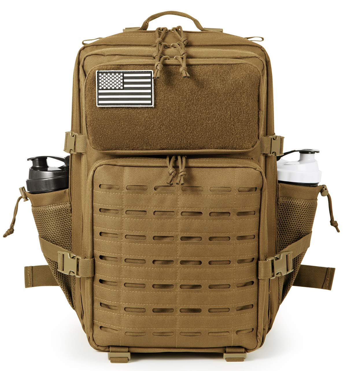 QT&QY 25L/35L/45L Tactical Backpack for Men - Military Molle Rucksack with Water Bottle Holder - Durable 3-Day Bug Out Bag for Hiking, Camping & Outdoor Survival Gear
