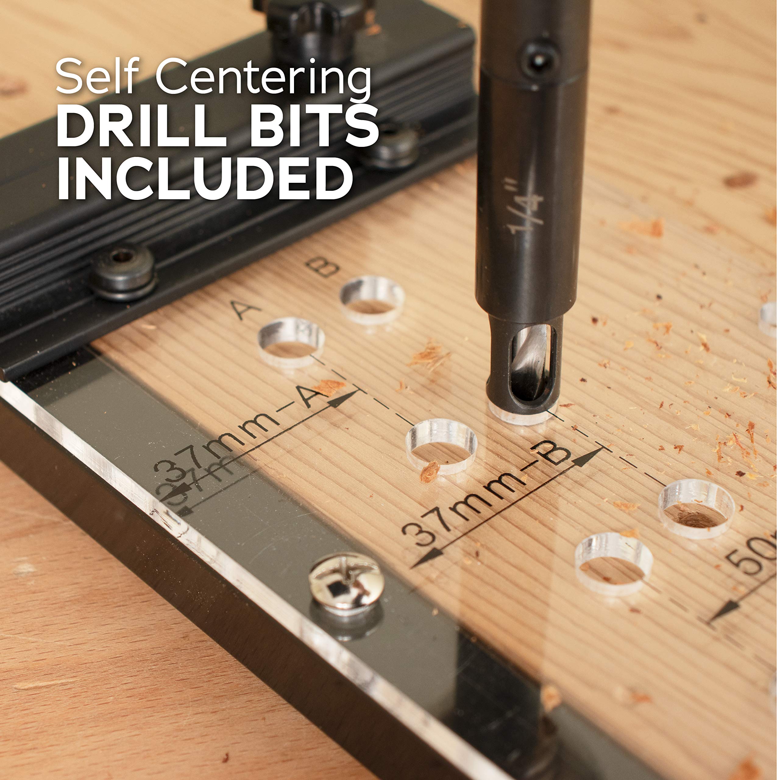 Premium Shelf Pin Drilling Jig with 1/4