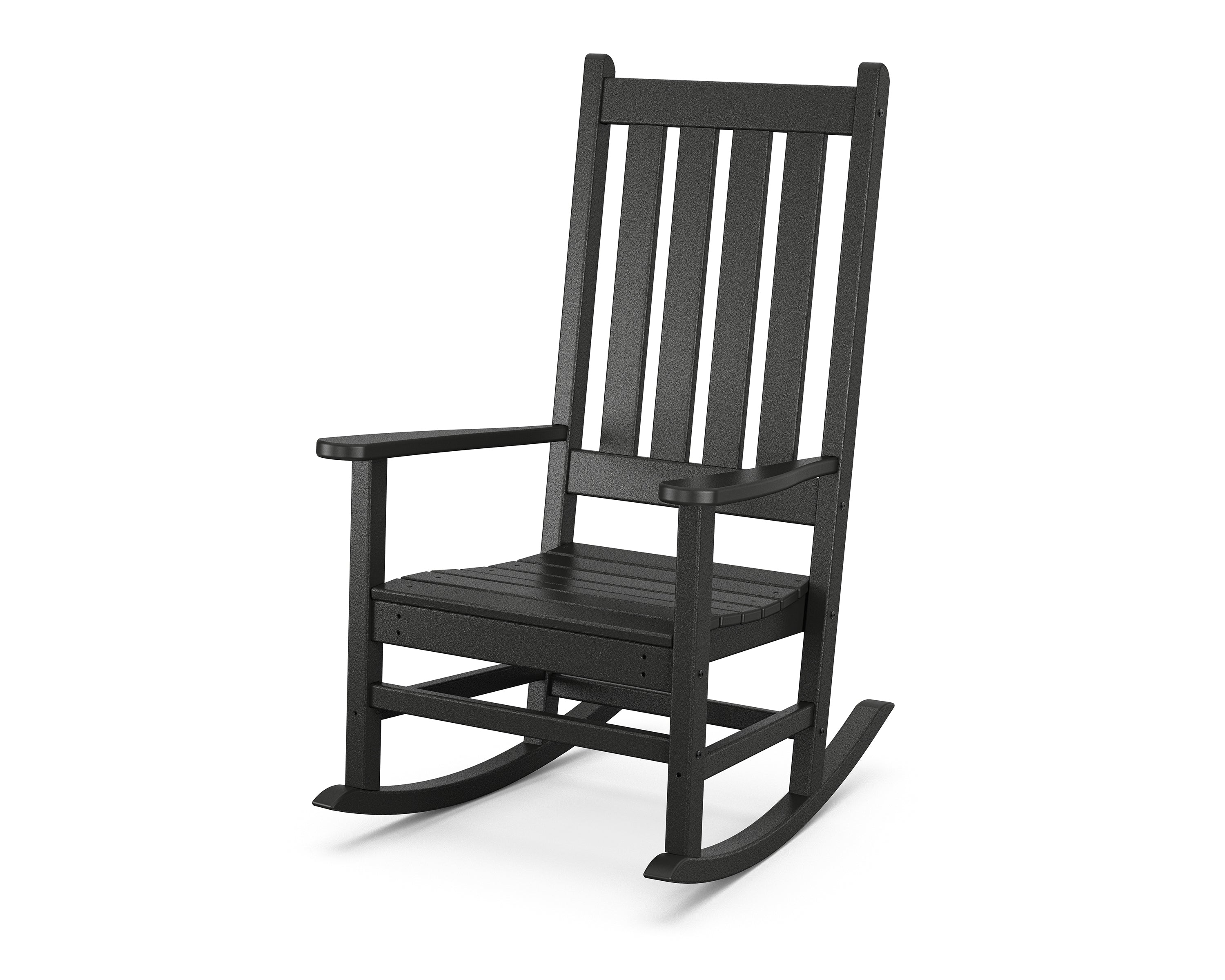 POLYWOOD Vineyard Porch Rocking Chair - Durable Outdoor Rocker for Patio, Deck & Garden - All-Weather Resin Wicker Furniture with Comfortable Cushions (Perfect for Relaxing, Reading & Sunbathing)