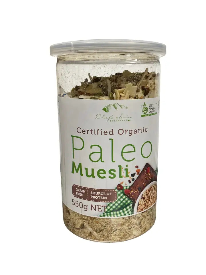 Chef's Choice Organic Paleo Muesli - Gluten-Free, Non-GMO Breakfast Cereal with Nuts & Seeds - Perfect for Keto, Paleo & Vegan Diets - Great for Breakfast Bowls, Smoothie Toppings & Healthy Snacking